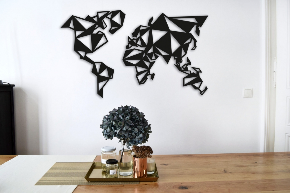 

Деревянная картина - панно Карты Geometric World 117х70 см