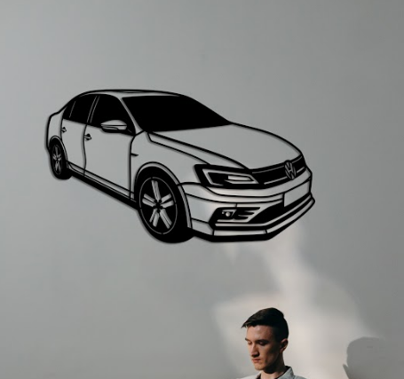 

Деревянная картина - панно Авто/Самолеты/Корабли Volkswagen Jetta 130х75 см