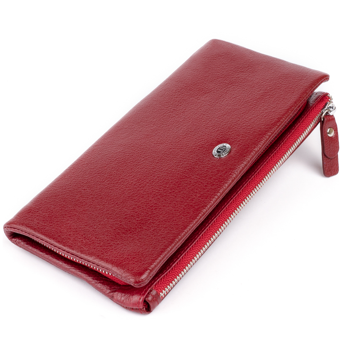 

Кошелек-клатч из кожи с карманом для мобильного ST Leather 19311 Бордовый
