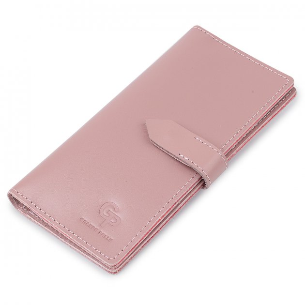 

Кожаное женское матовое портмоне GRANDE PELLE 11545 Розовый