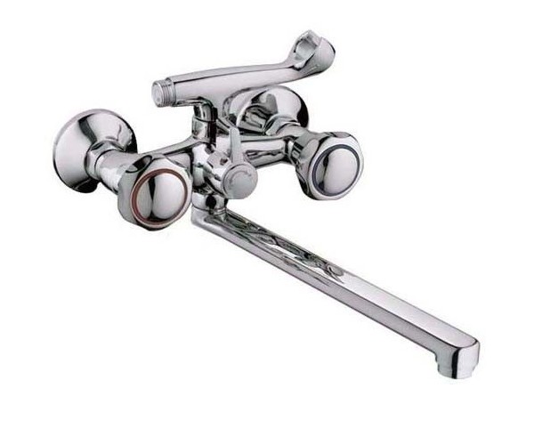 

Смеситель для ванны HAIBA MEGA 2-х руч. Chr-140 euro (HB0915)