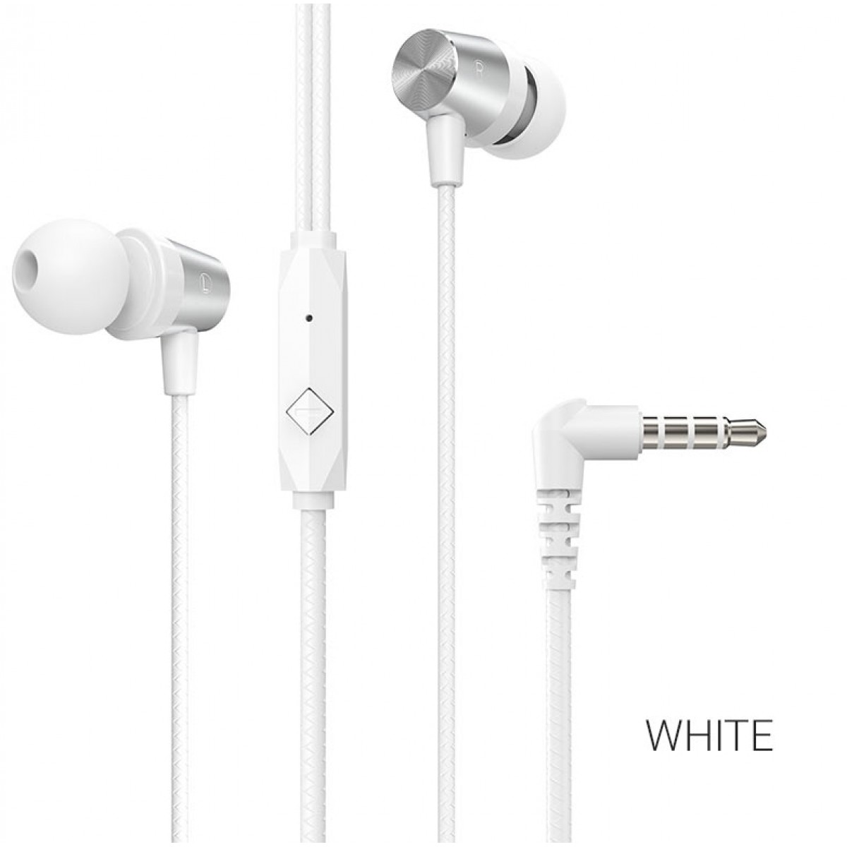 

Наушники проводные Hoco M79 Cresta white