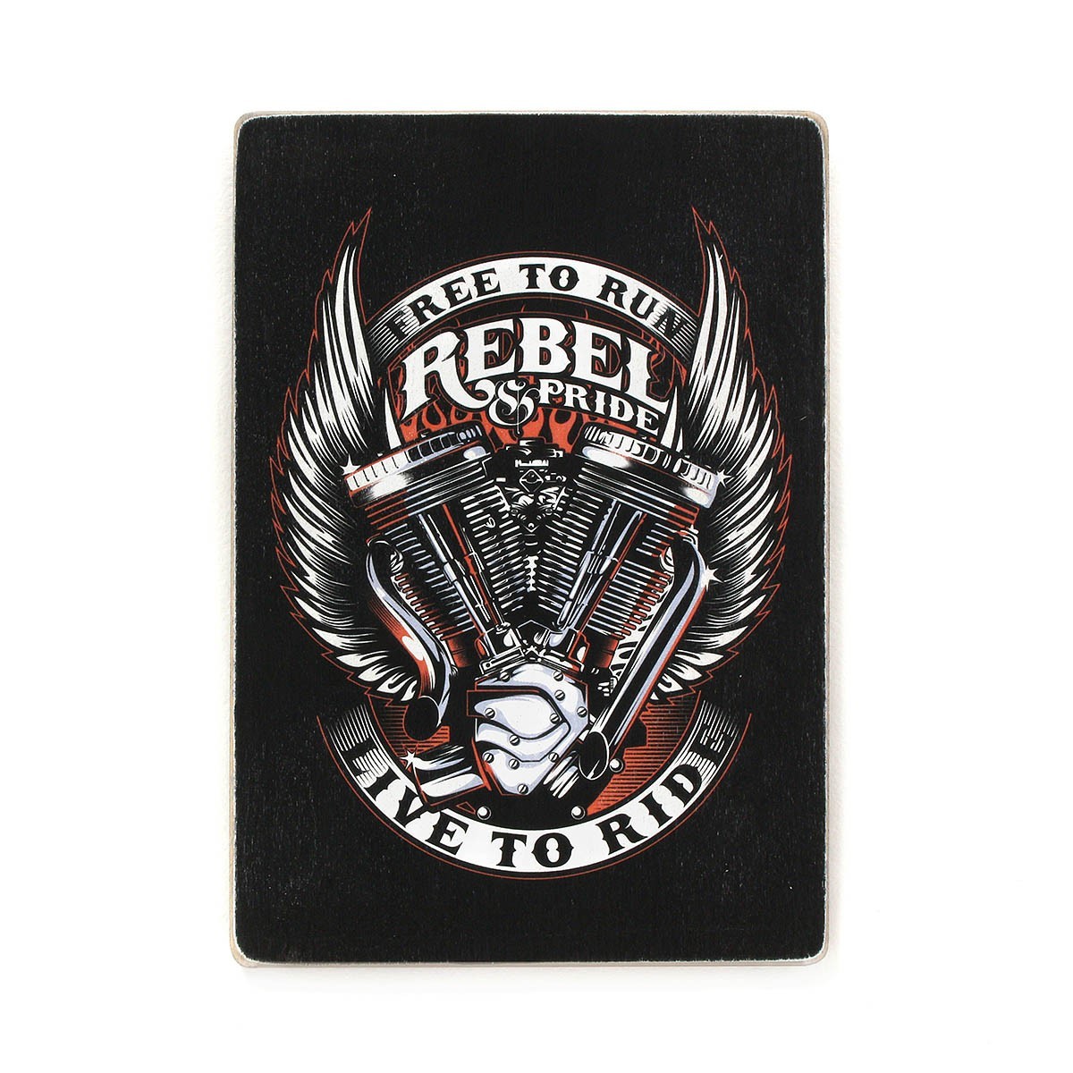 

Деревянный постер Wood Posters "Free to run. Live to ride. Rebel and pride" (A3 формат, фанера)