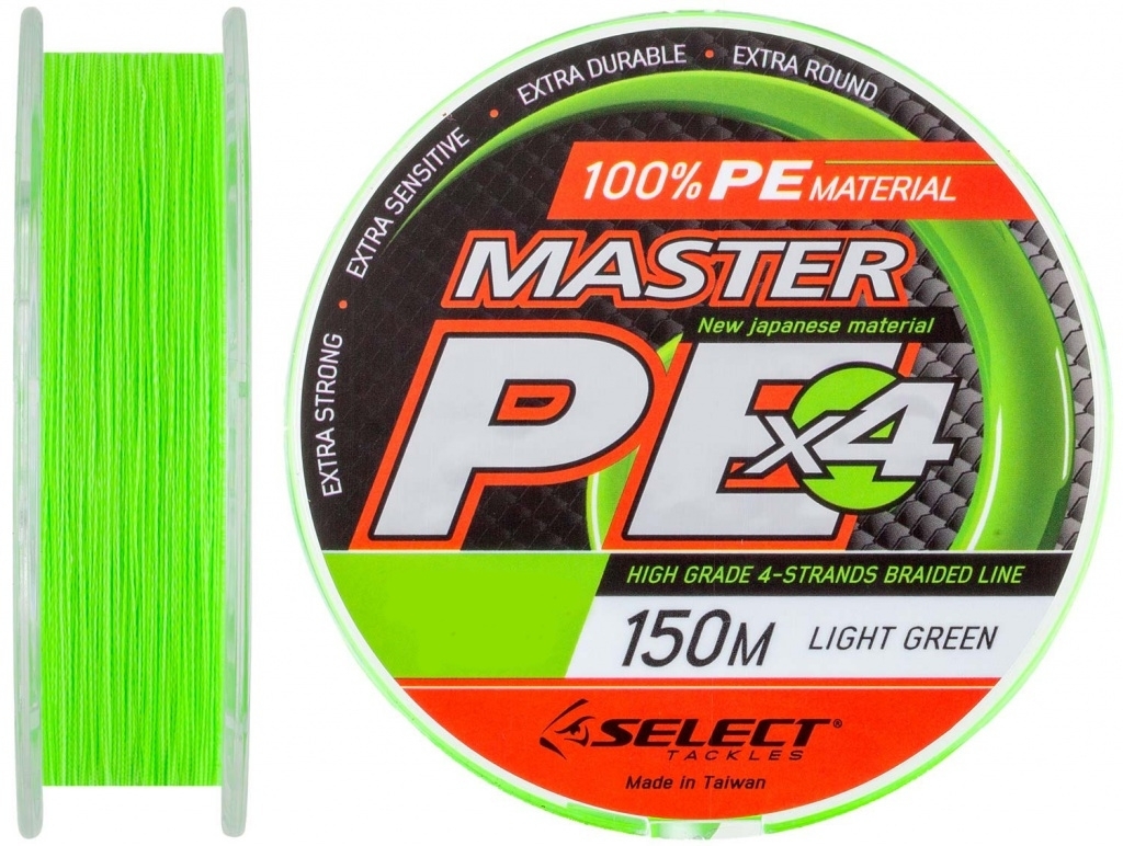 

Шнур Select Master PE Light Green X4 150m 0.24mm 29kg