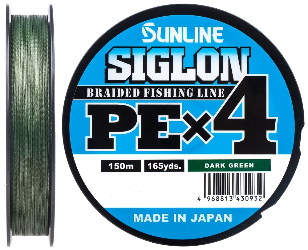 

Шнур Sunline Siglon PE X4 Dark Green 150m #2.5/0.270mm 40lb/18.5kg