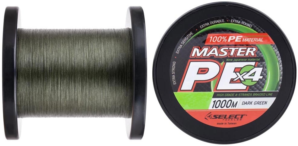 

Шнур Select Master PE Dark Green X4 1000m 0.24mm 29kg