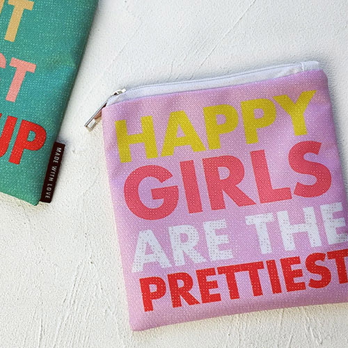 

Косметичка квадратная Basic Happy girls are the prettiest Presentville 16х16 см 000179781