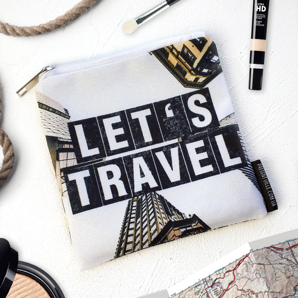 

Косметичка квадратная Basic Let`s travel Presentville 16х16 см 000179778