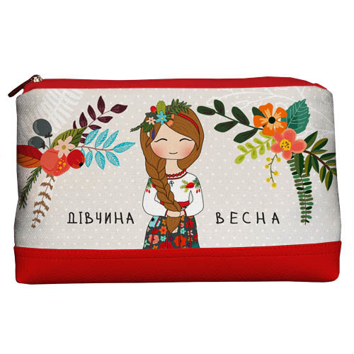 

Косметичка дорожная женская Lovely Дівчина весна Presentville 26х15х8 см 000176017