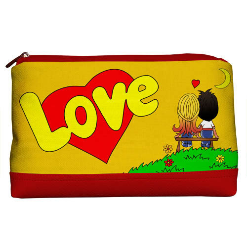 

Косметичка дорожная женская Lovely Love желтая Presentville 26х15х8 см 000176086