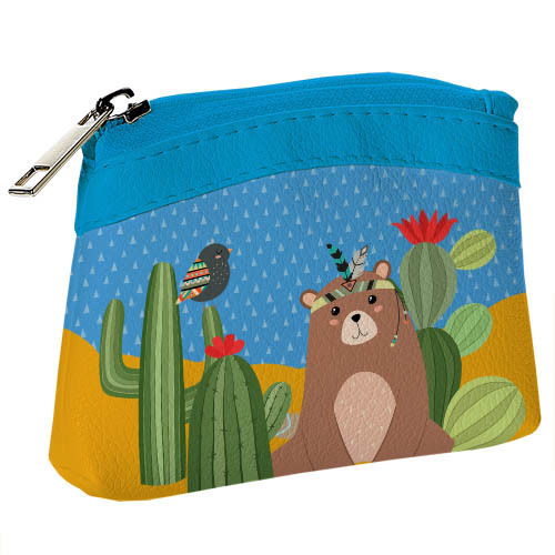 

Кошелёк детский KID Мишка индеец в кактусах Presentville 12х9,5 см 000179308
