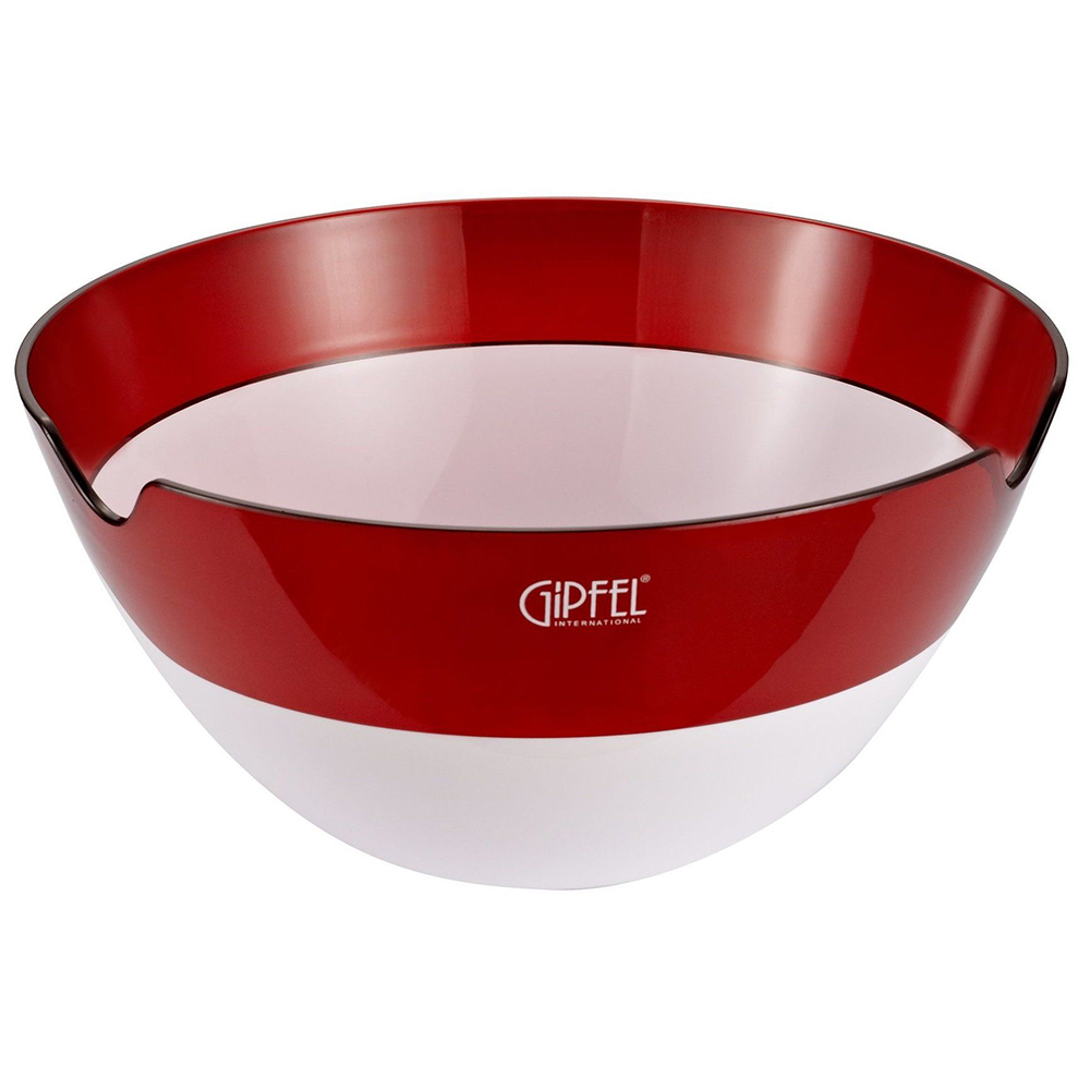

Салатница с двойными стенками Gipfel AMADEUS 28х28х13,5см белый с красным 9438