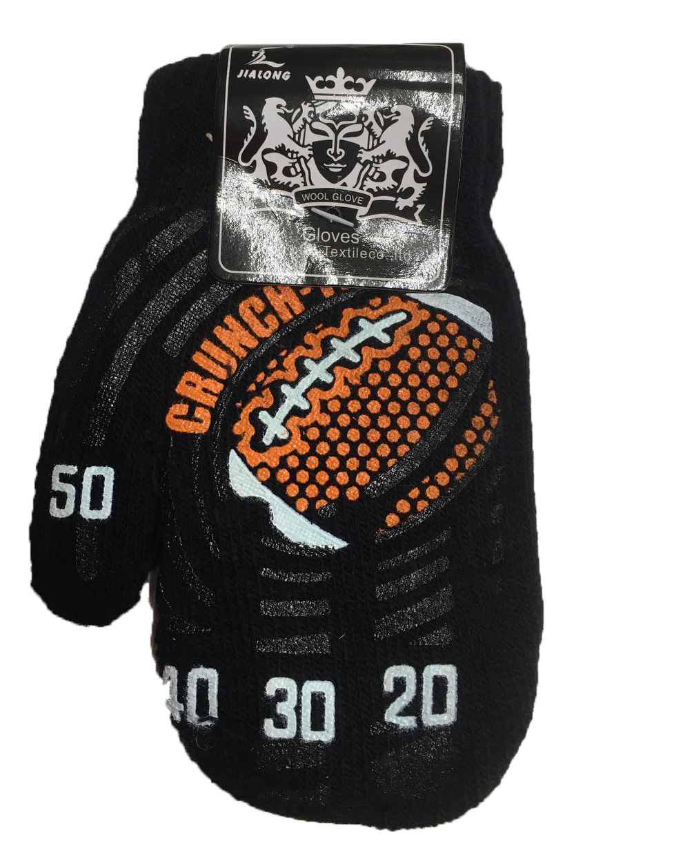 

Варежки Gloves начес, мяч 98-104 см Черный + Оранжевый N111