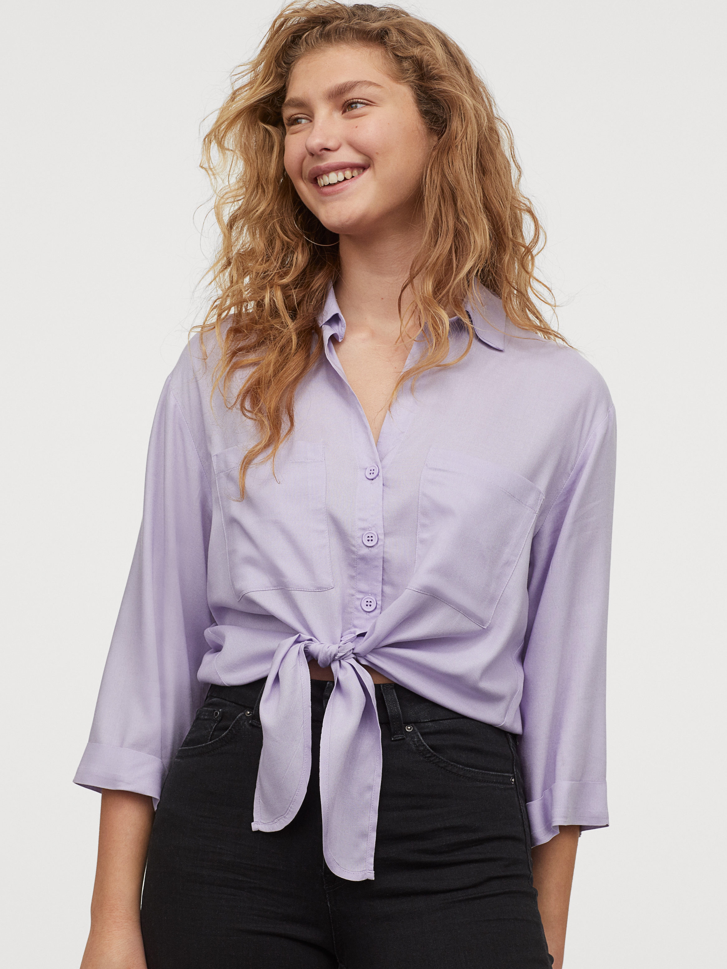 

Рубашка H&M 8387291abr  Лавандовая, Рубашка H&M 8387291abr 34 Лавандовая