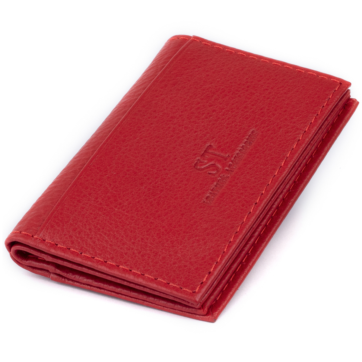 

Визитница-книжка ST Leather 19214 Красная
