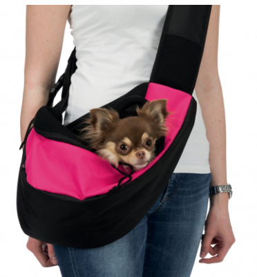 

Сумка-переноска "Sling Front Bag", 50 × 25 × 18 см,текстиль, розовая/черная