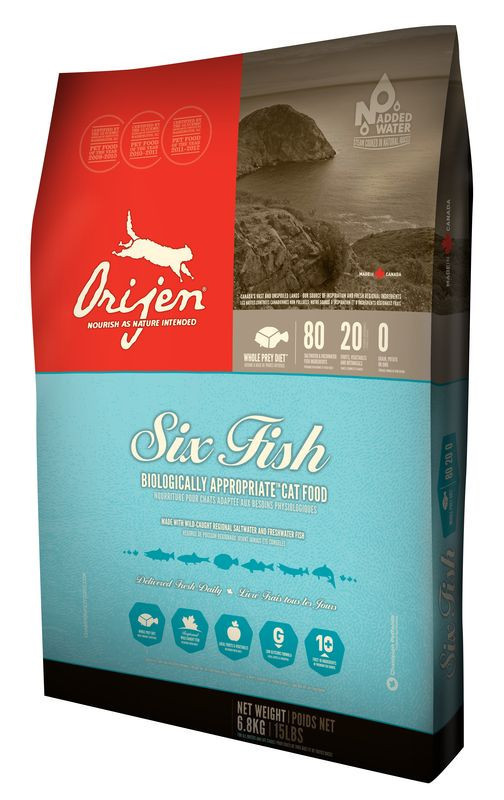 

Сухой корм Orijen 6 Fish Cat & Kitten для кошек всех пород с рыбой 5.4 кг