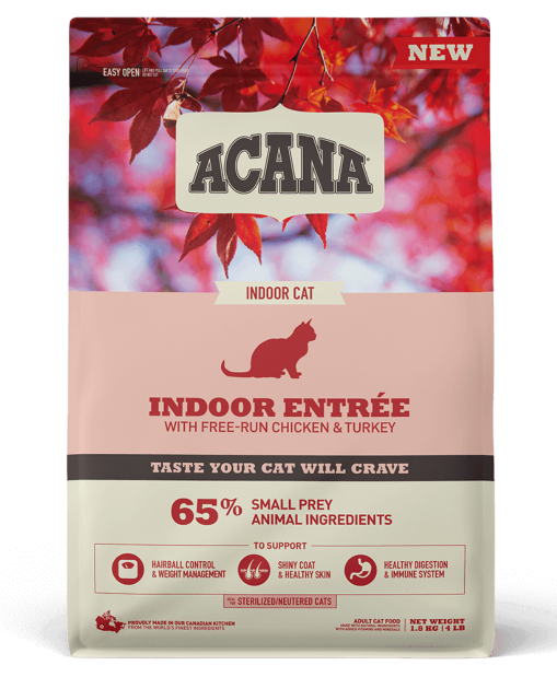 

Сухой корм Acana Indoor Entree для домашних кошек, курица и индейка 1,8 кг