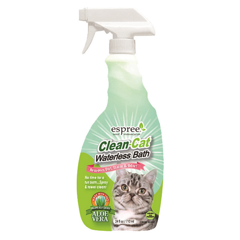 

ESPREE (Эспри) Clean-Cat Waterless Bath - Спрей для экспресс чистки кожи и шерсти котов с алоэ вера