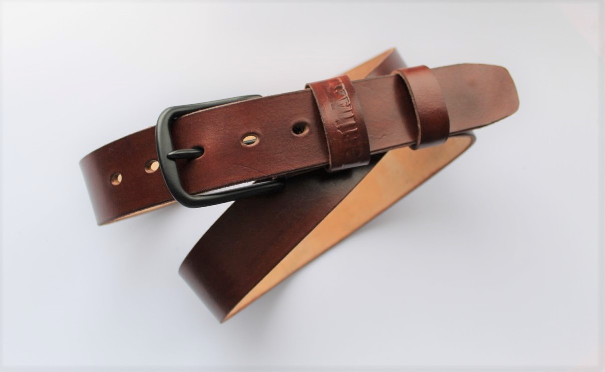 

Мужской ремень из натуральной итальянской кожи LeathART 110-125х3,8 см. Коричневый