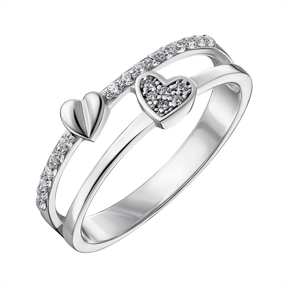 

Серебряное кольцо с фианитами 000149569 19 размера