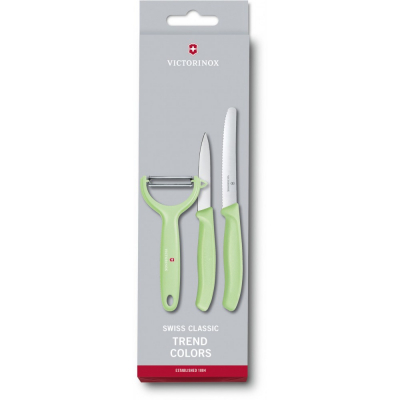 

Набор ножей Victorinox SwissClassic Paring Set 3 шт Tomato and Kiwi Green (6.7116.33L42)