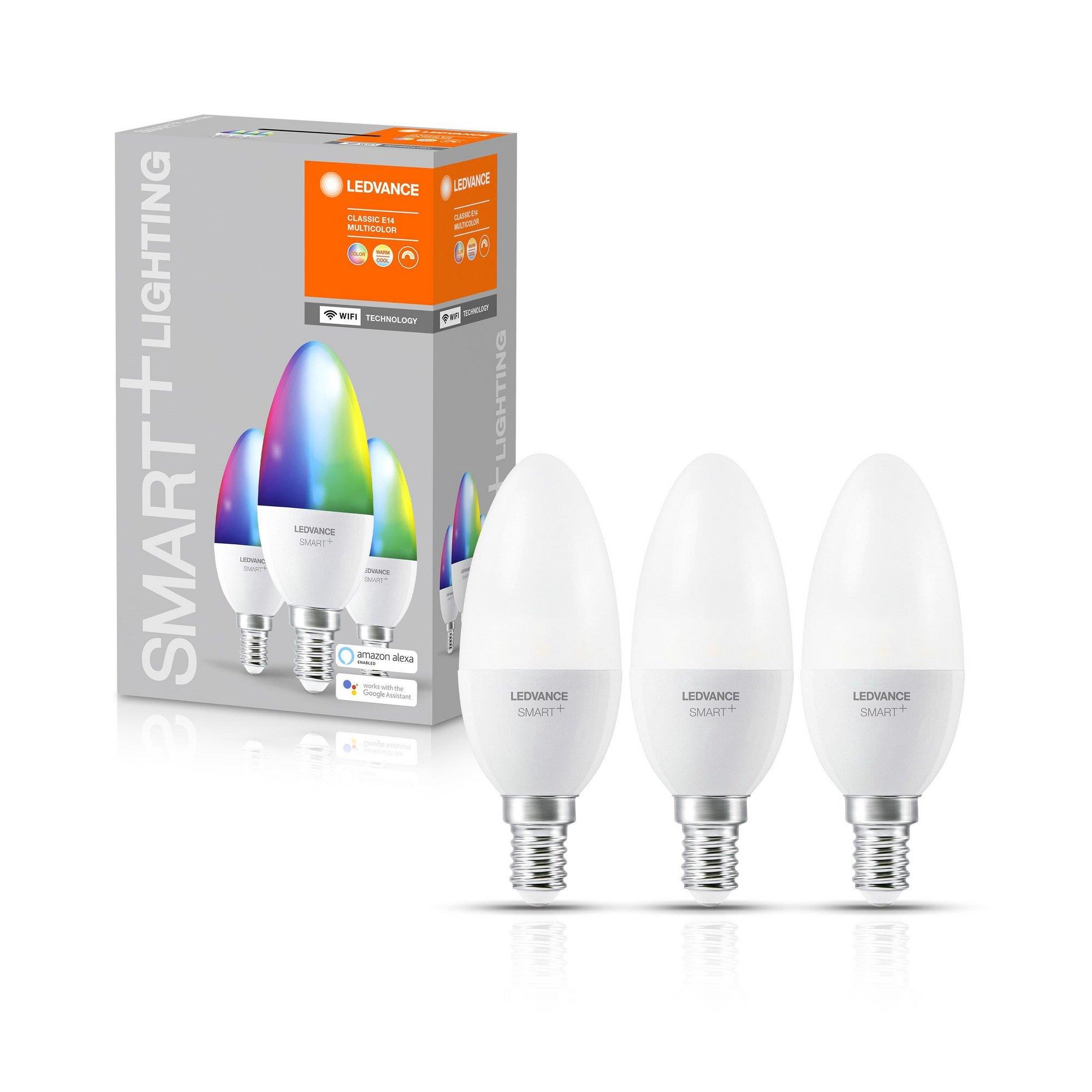 

Набір ламп світлодіодних 3шт LEDVANCE SMART+ Candle B 40 E14 MULTICOLOR 4,9W (470Lm) 2700-6500K + RGB WiFi дім-их