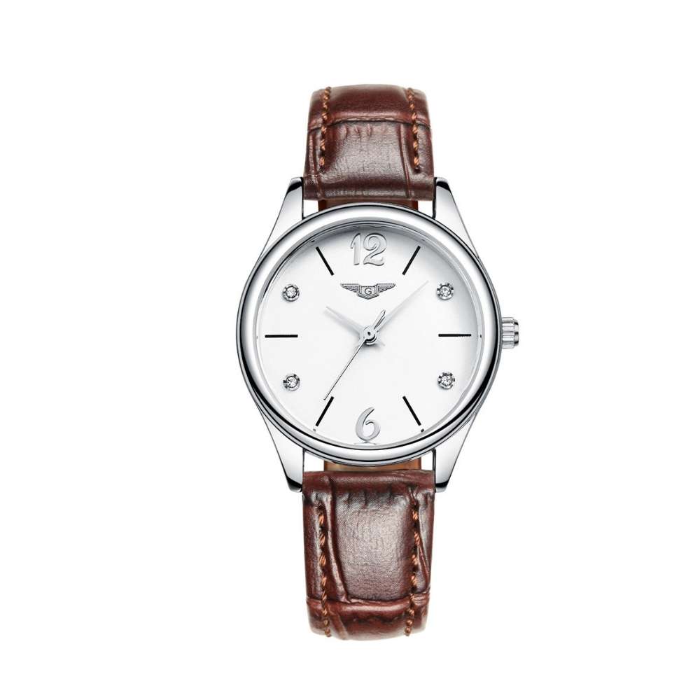 

Часы Guanqin Silver-White-Brown GS19031 CL