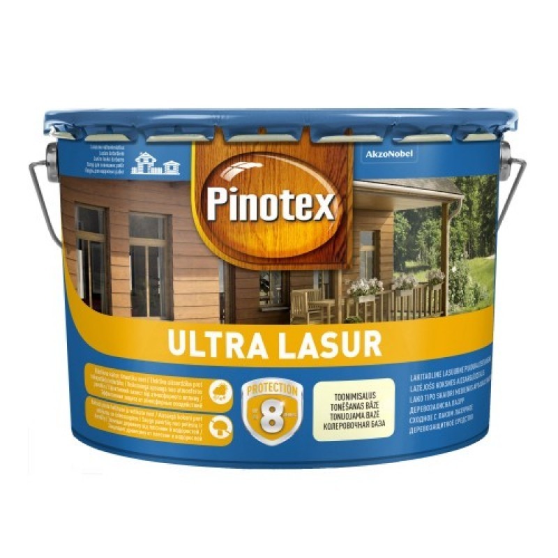 

Высокоустойчивое средство для защиты древесины PINOTEX ULTRA LASUR 10 л красное дерево