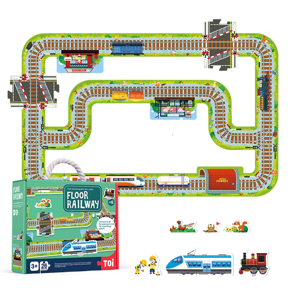 

Напольный пазл-гигант TOI Железная дорога 32 элемента TP951