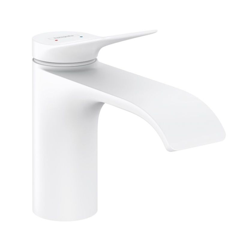 

Смеситель для умывальника Hansgrohe Vivenis 80 с донным клапаном pop-up, белый матовый (75010700)