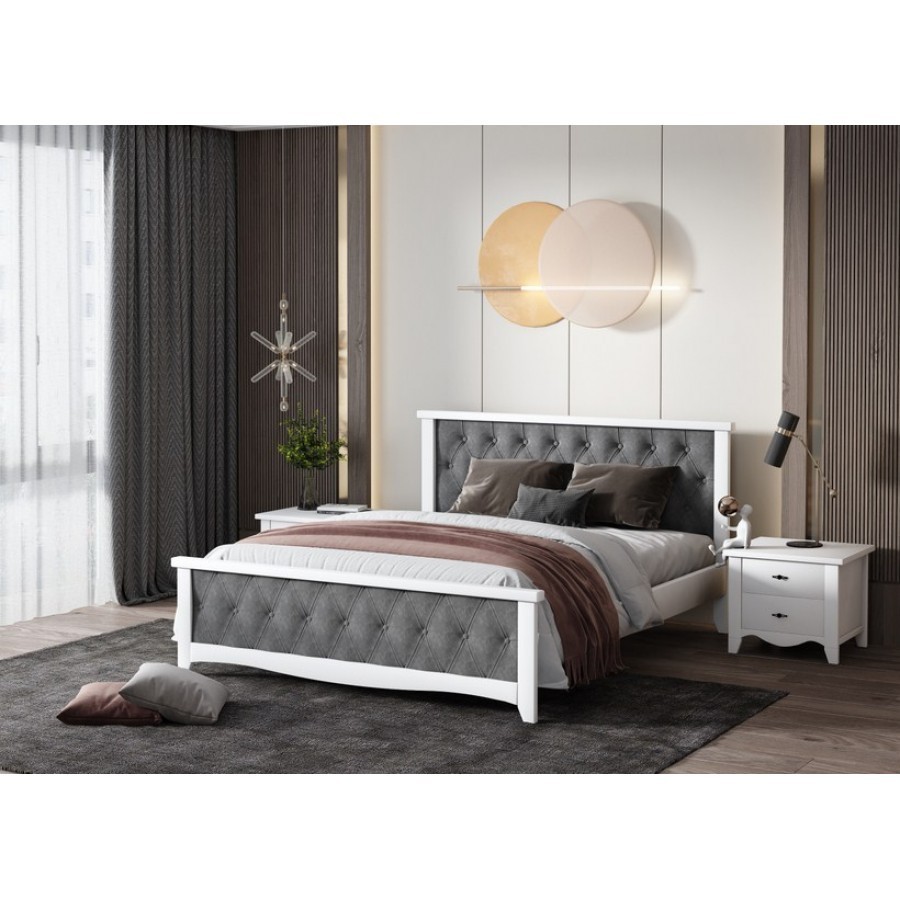 

Двуспальная кровать ArtWood Модена 160х200 белый