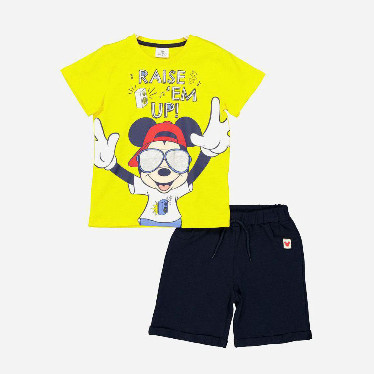 

Костюм (футболка + шорты) Disney Mickey Mouse MC17272 110 см Желто-синий