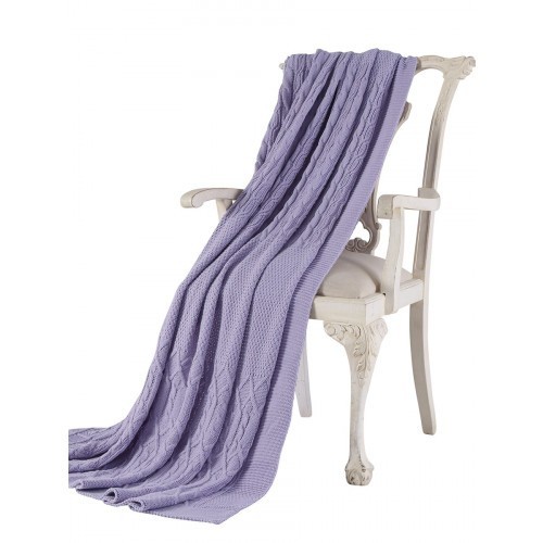 

Вязаный плед Tivolyo Home Luna сиреневый евро