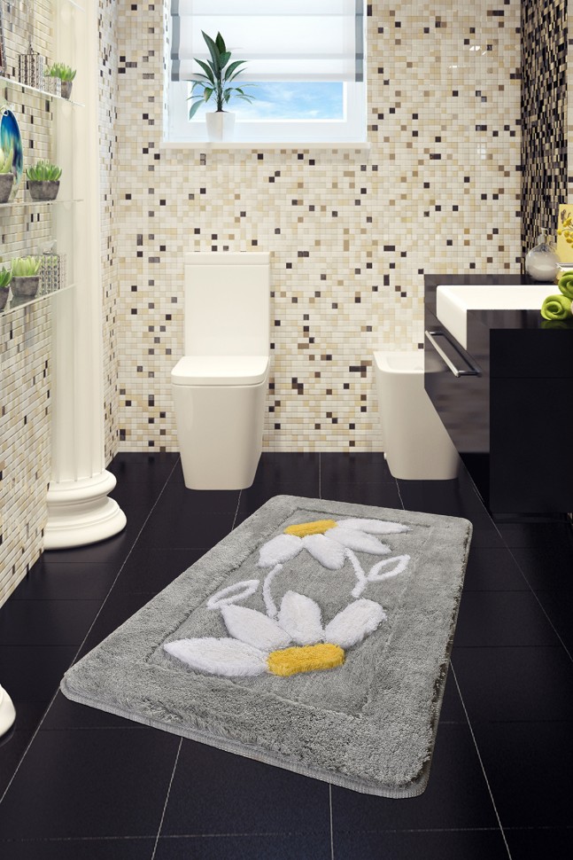 

Коврик для ванной Chilai Home Daisy Gri 60x100 11002407