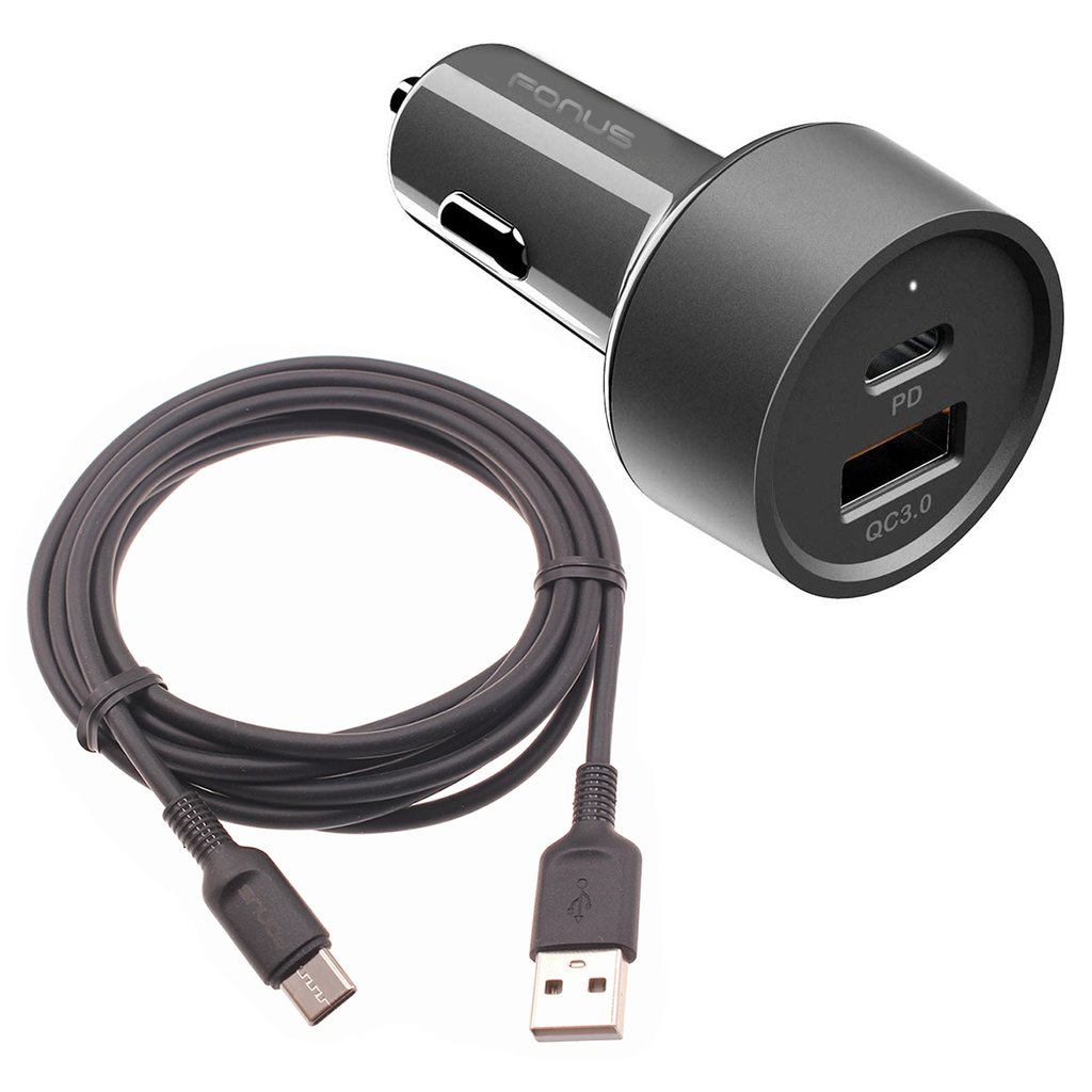 

Зарядное устройство Fonus ZDE16 36Вт быстрая зарядка PD 2 порта USB кабель TYPE-C
