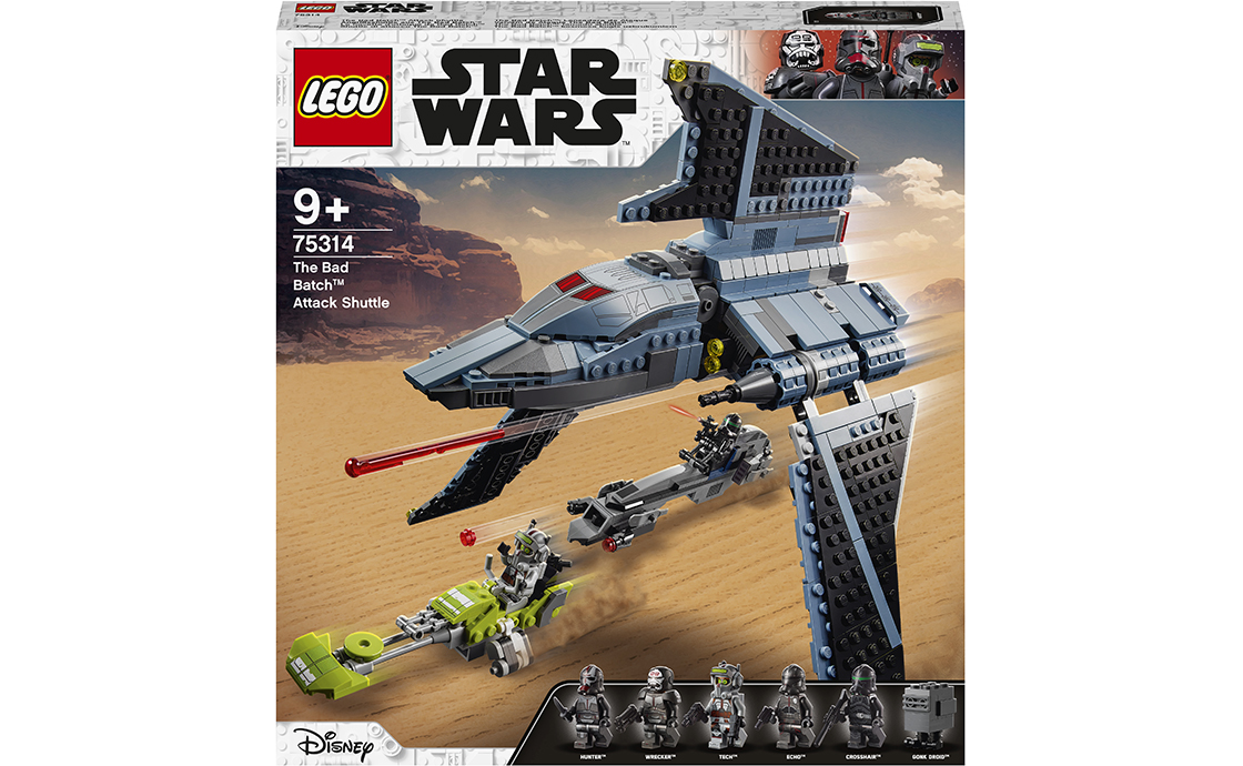 

Конструктор LEGO Штурмовий шаттл Bad Batch 969 деталей (75314)