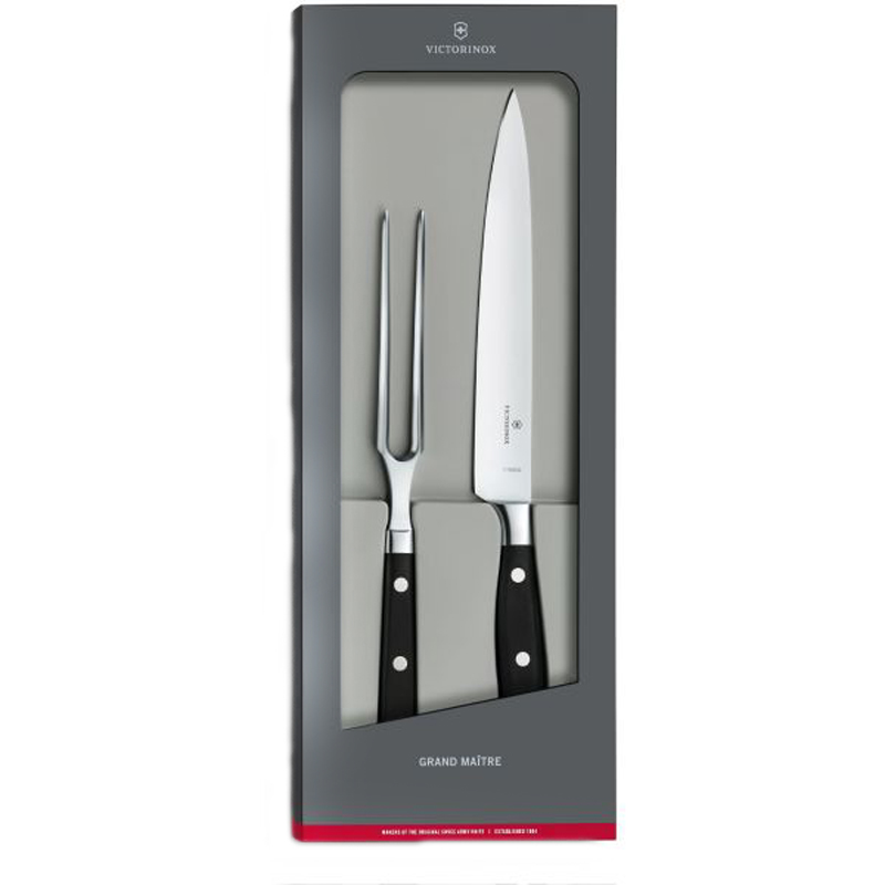 

Набор кухонный Victorinox Forged Carving Set Grand Maitre (нож+вилка) Черный