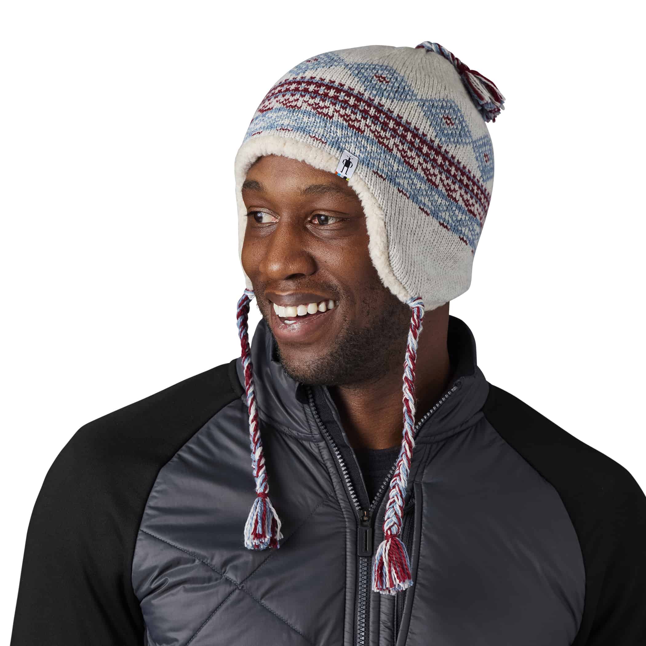 

Шапка Smartwool Hudson Trail Nordic Hat Белый-Голубой