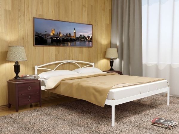

Односпальная кровать Метакам Palermo-1 металлическая 190x80 Белый Глянец