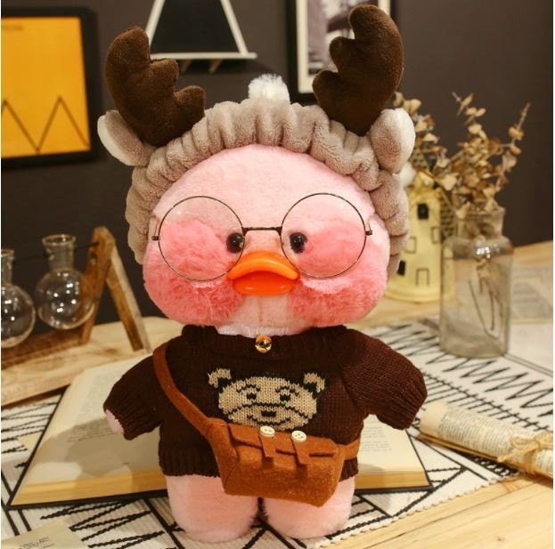 

Плюшевая Игрушка Уточка Лалафан Lalafanfan Duck 30см в коричневом