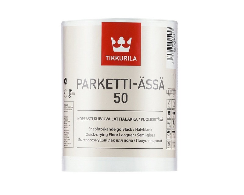 

Полуглянцевый лак для пола Parketti Assa 50 Tikkurila (банка 0,9 л)