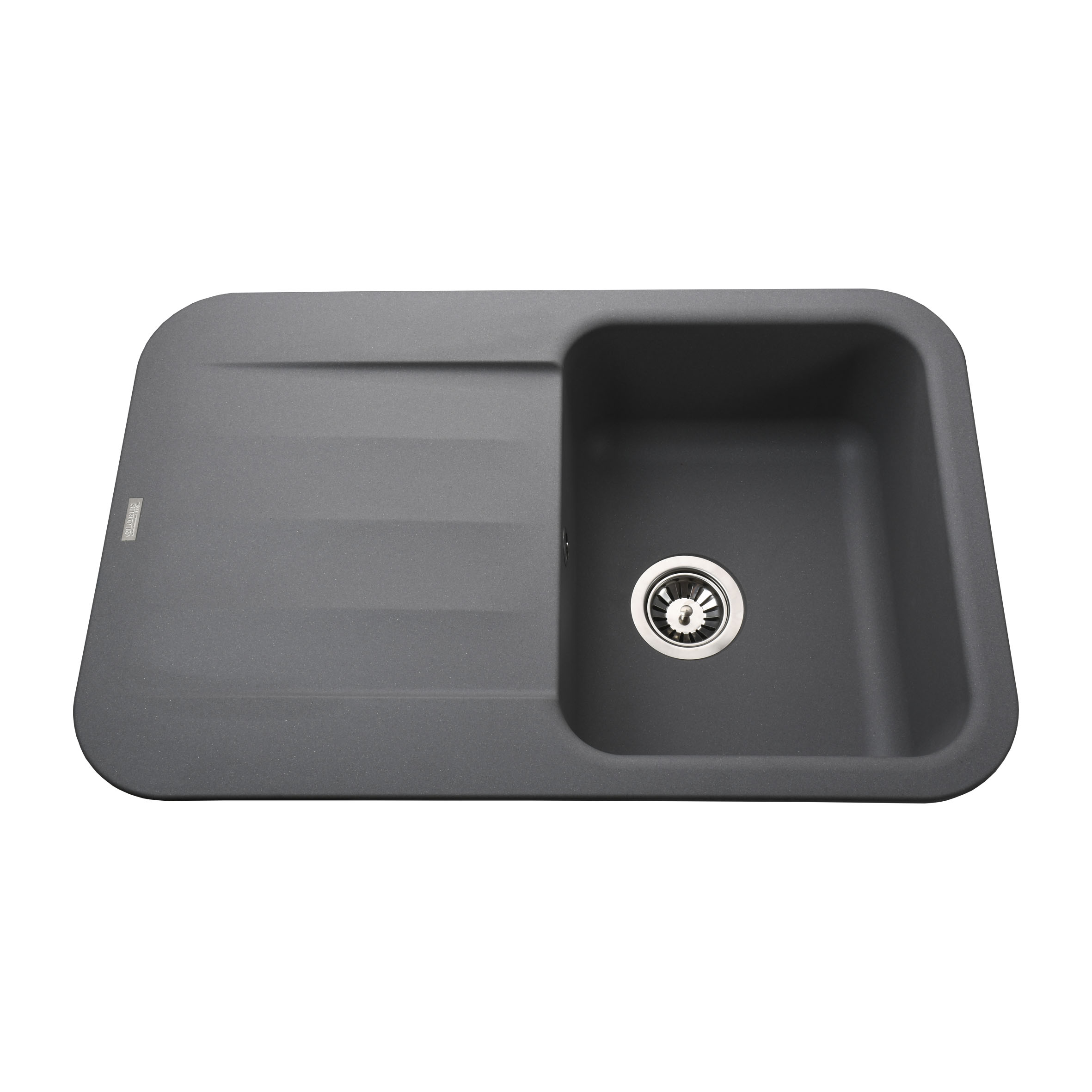 

Гранитная мойка Globus Lux OBER серый металлик 780х500мм-А0003