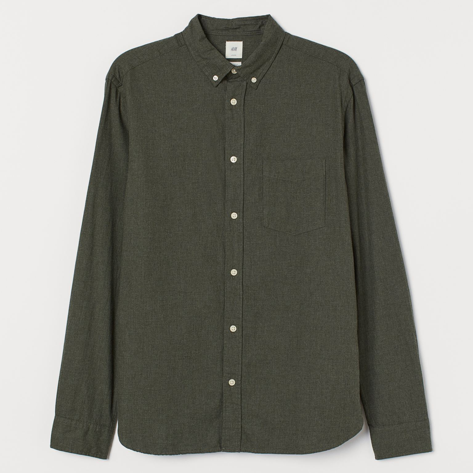 

Рубашка H&M 7637320log  Хаки, Рубашка H&M 7637320log L Хаки