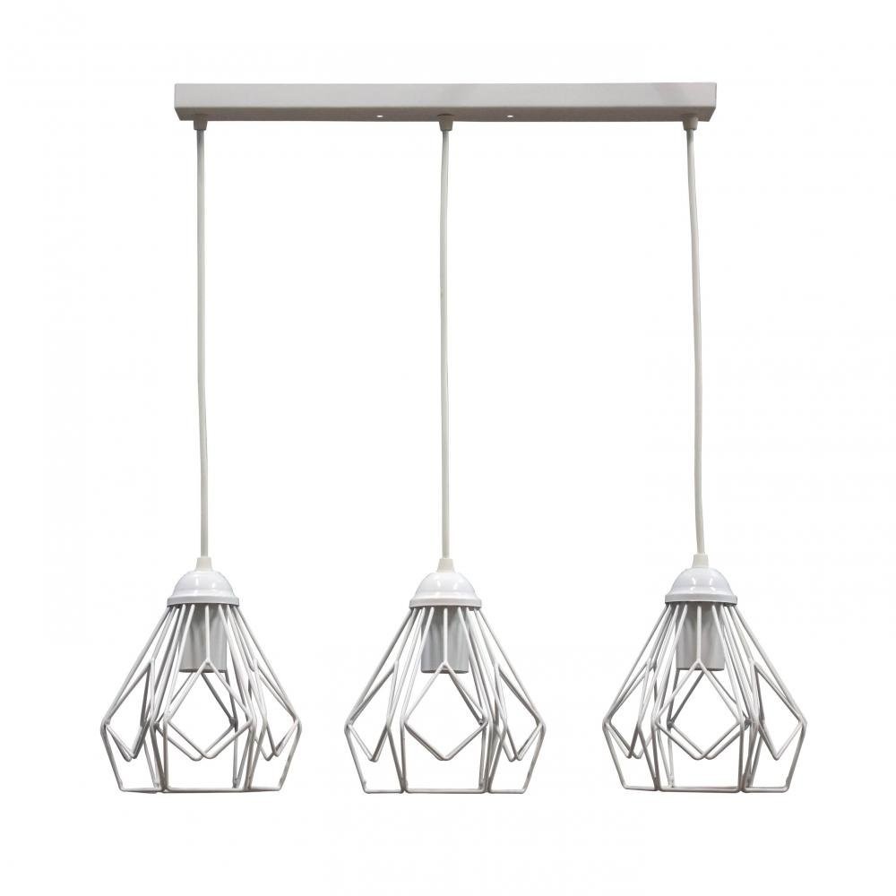 

Светильник подвесной лофт 100lamp Milan E27 белый (NL 538-3 W)