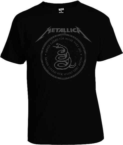 

Футболка Metallica Black Album Never Cared Snake Best4U Черный XXL
