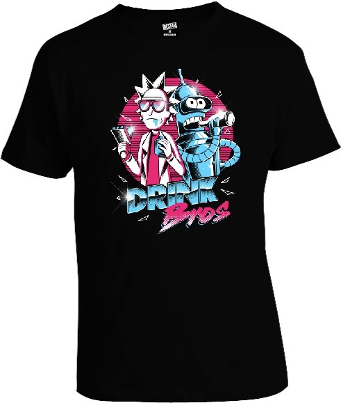 

Футболка Rick Sanchez and Bender Futurama Drink Bros Best4U Черный XXXL