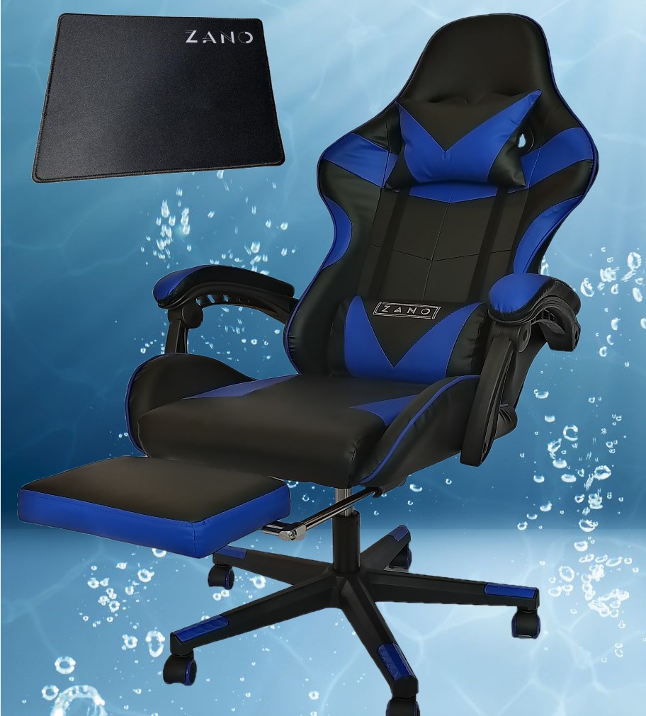 

Компьютерное геймерское кресло ZANO VINTO Blue + Коврик под мышку