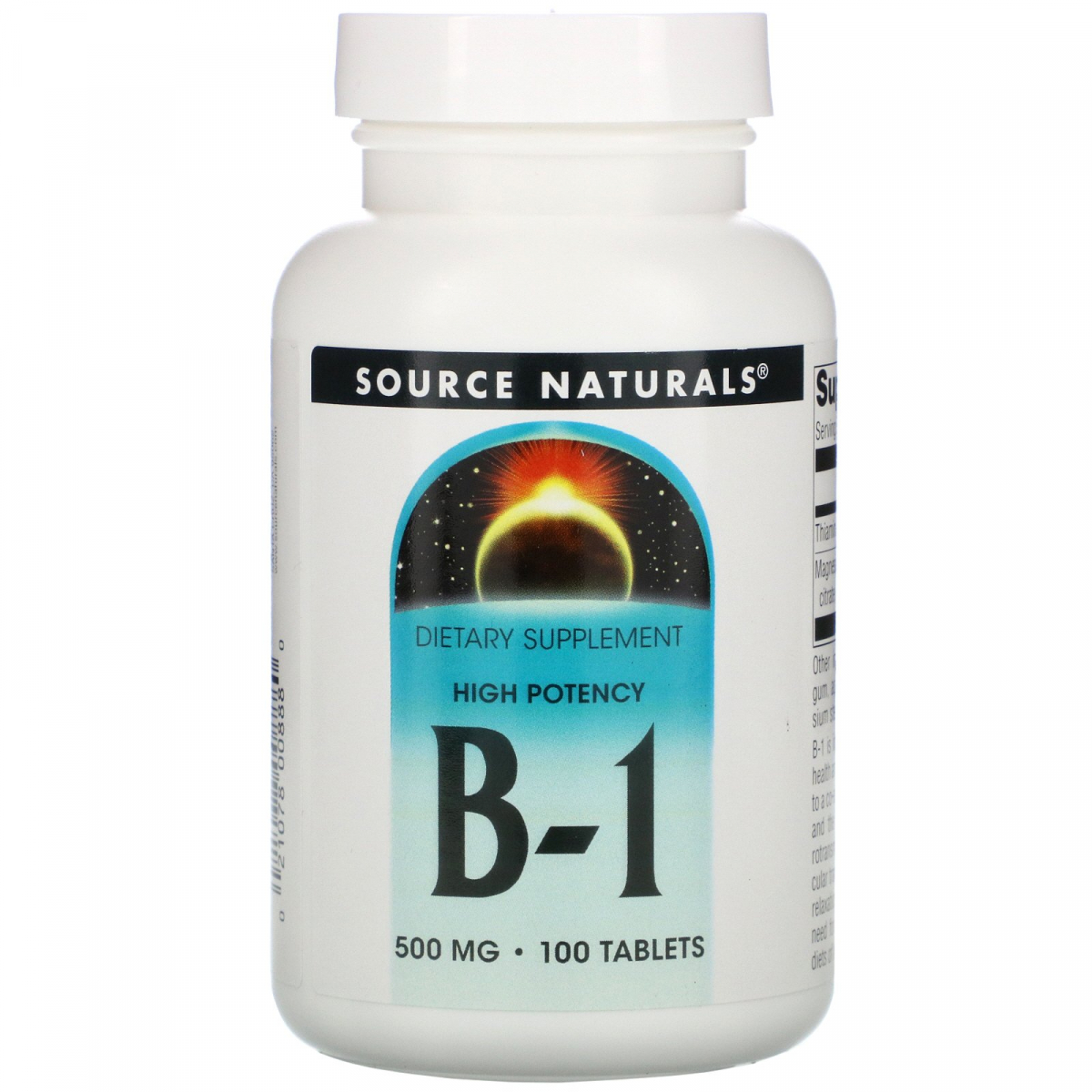 

Витамин B1 тиамин Source Naturals (Vitamin B1) 100 таблеток