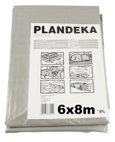 

Тент Брезент Пландека защитный (110g\m2) 6x8 Польша